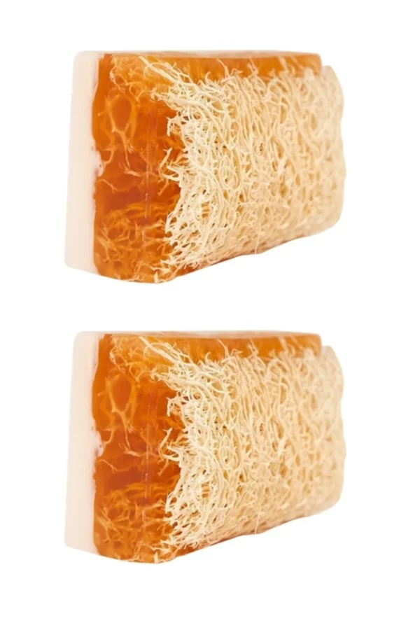 2er-Set Handgemachte Naturseife mit Kürbisfaser – Peeling & Feuchtigkeitspflege für die Haut