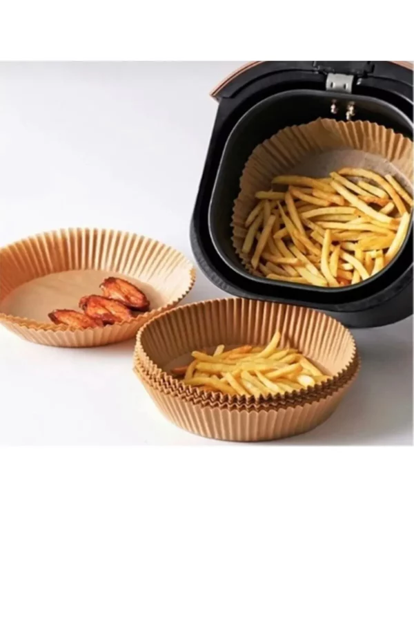 100 Stück Airfryer Backpapier – XL & XXL, hitzebeständig, fettresistent & für alle Modelle geeignet.
