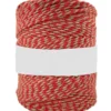 Rolle mit rot-beigem Marteniza Garn aus Baumwolle, ideal für Bastelarbeiten und Geschenkverpackungen